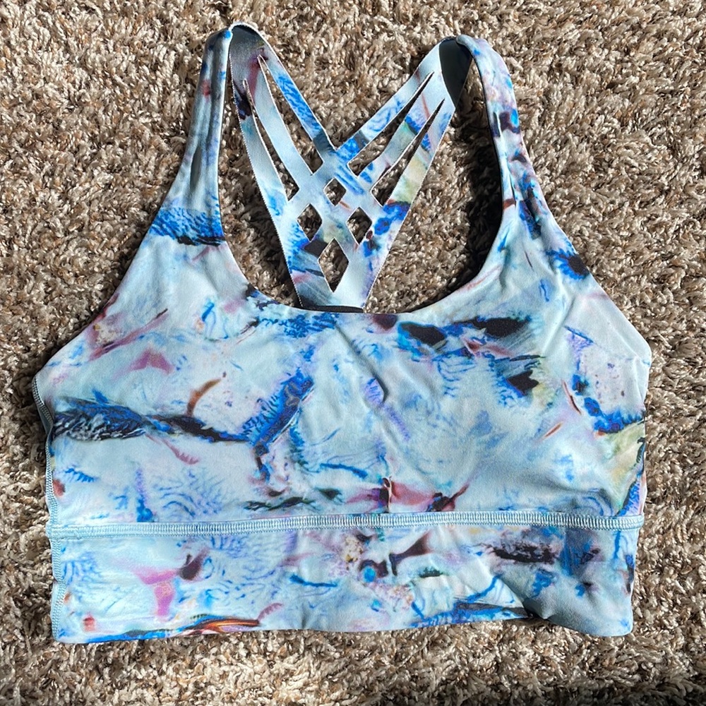 Lululemon laser cut long line energy bra